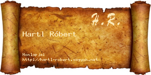 Hartl Róbert névjegykártya