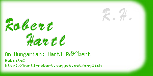 robert hartl business card